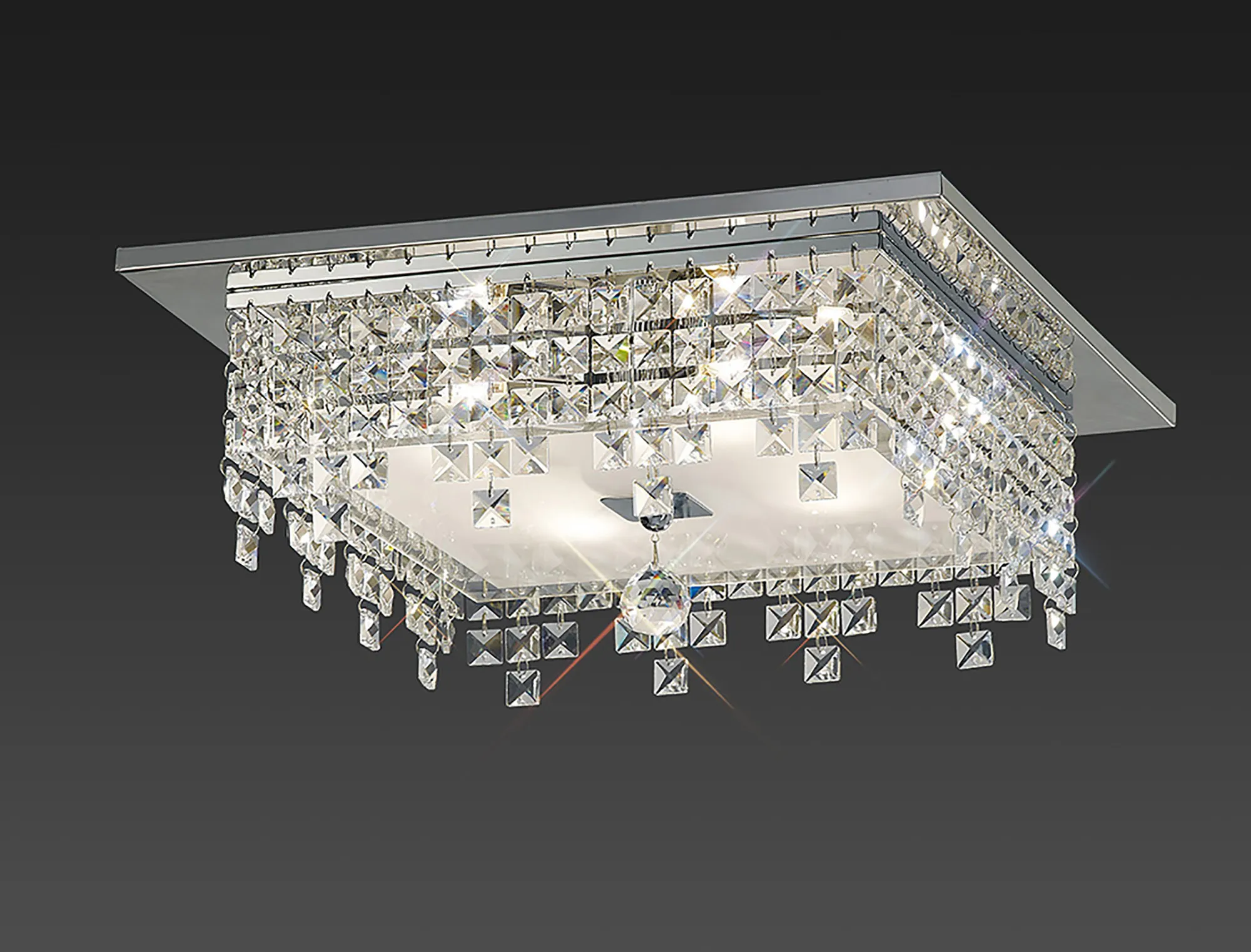 IL30262  Esta Crystal  Flush Ceiling 4 Light